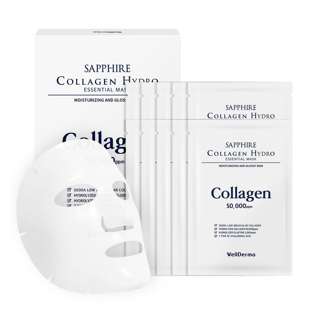 Sapphire Collagen Hydro Essential Mask 10 Sheets Skin Soothing Calming